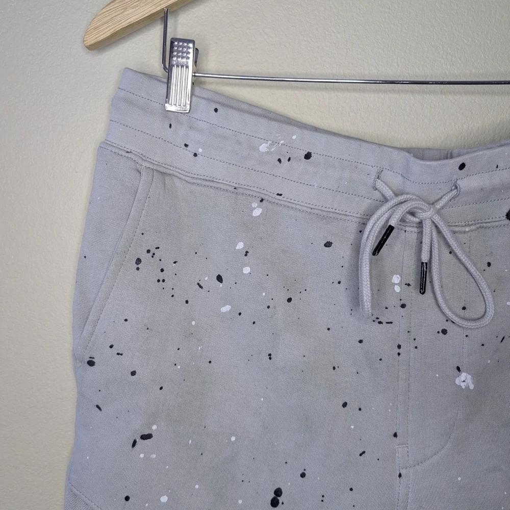 NWT Hudson Los Angeles Gray Sweatpants Artistic Splatter Joggers Size Medium